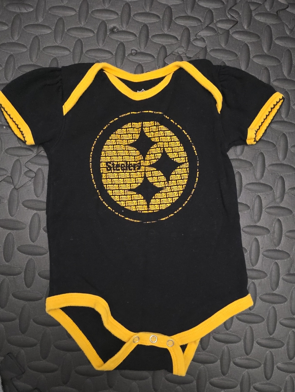 NFL Black Bodysuit with Yellow Trim and Logo